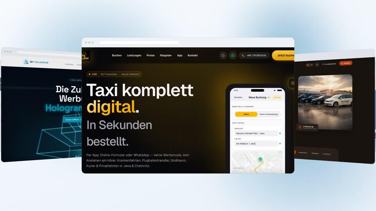 Website-Einblicke: echte Projektansichten