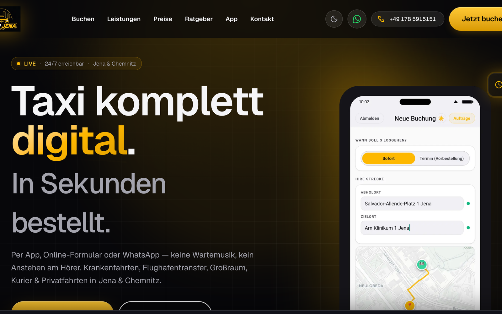 TAXI JENA Screenshot