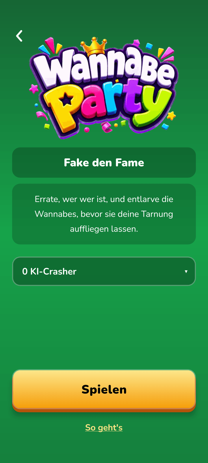 DRAMARAMA: Wannabe Party mit KI-Crasher-Auswahl