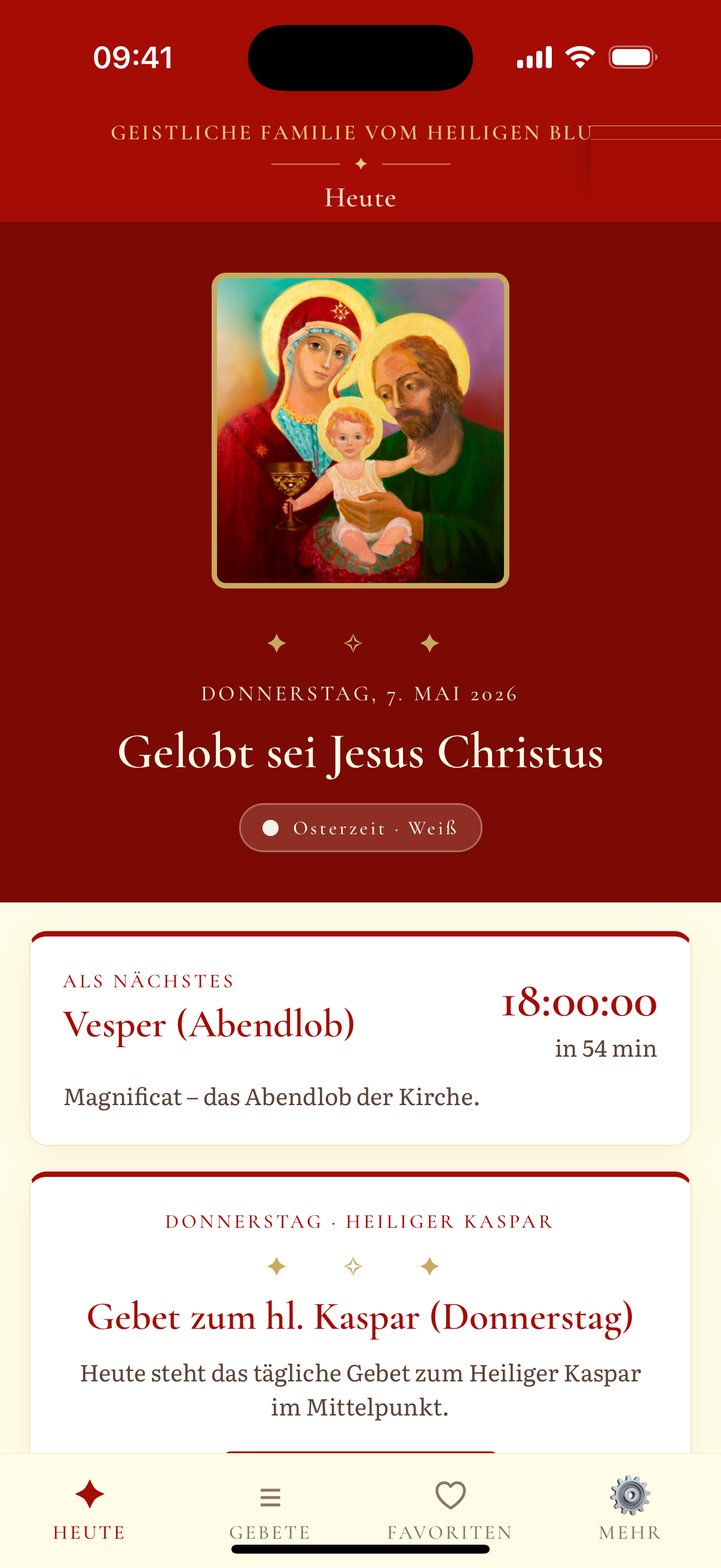 Gebet · Blut Christi – Heute