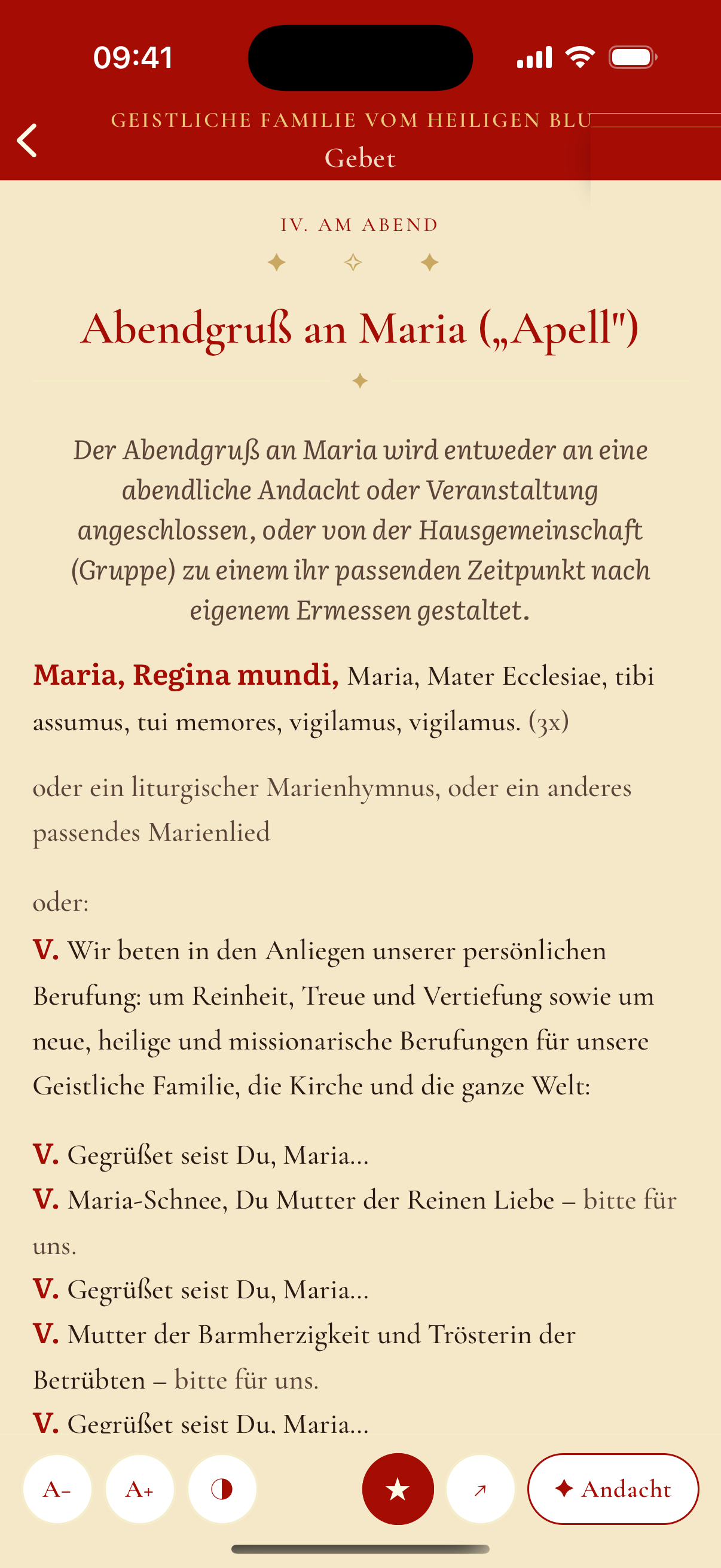 Gebet · Blut Christi – Gebet · Detail