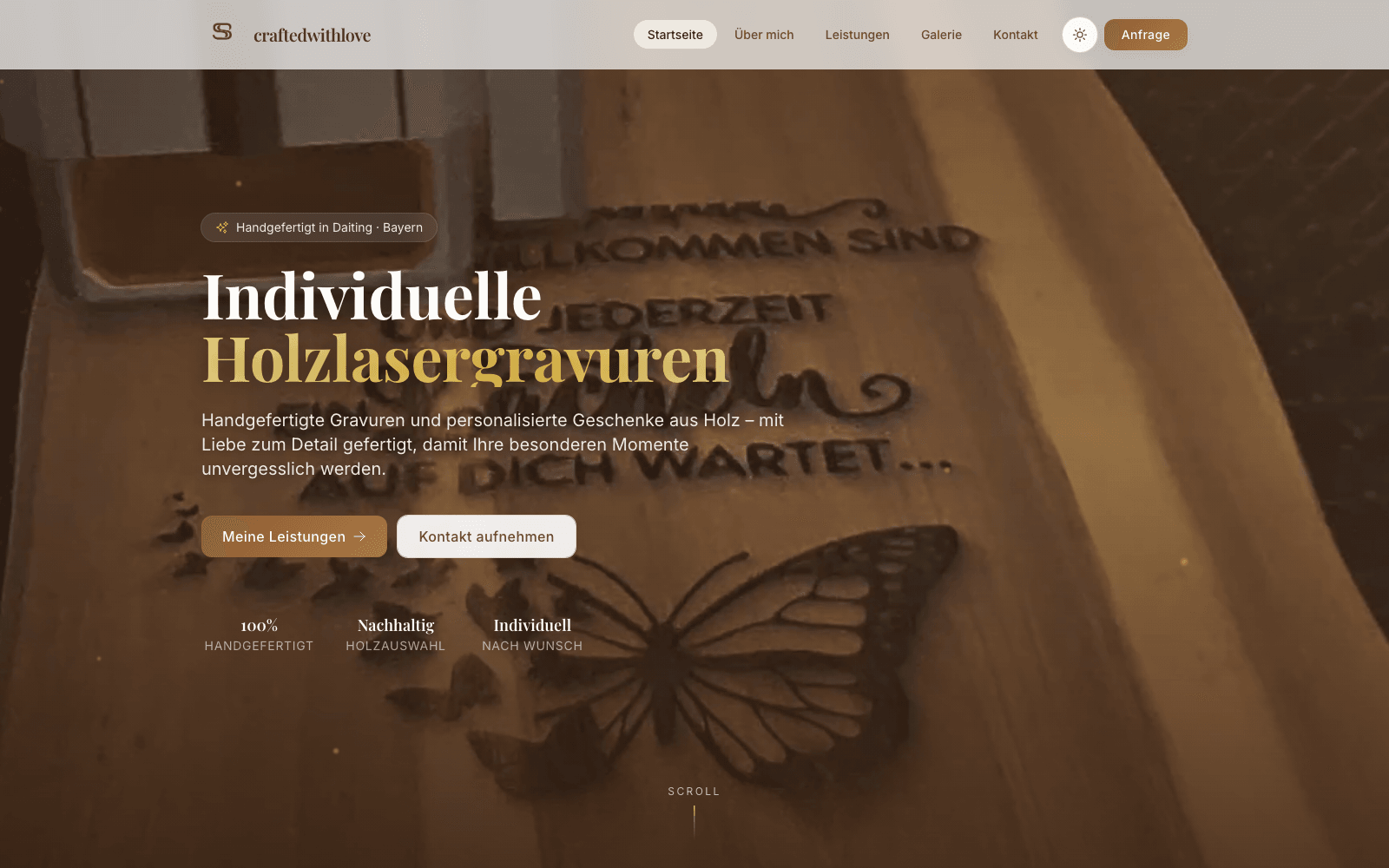 SS Crafted with Love: Startseite des Online-Shops für handgemachte Produkte
