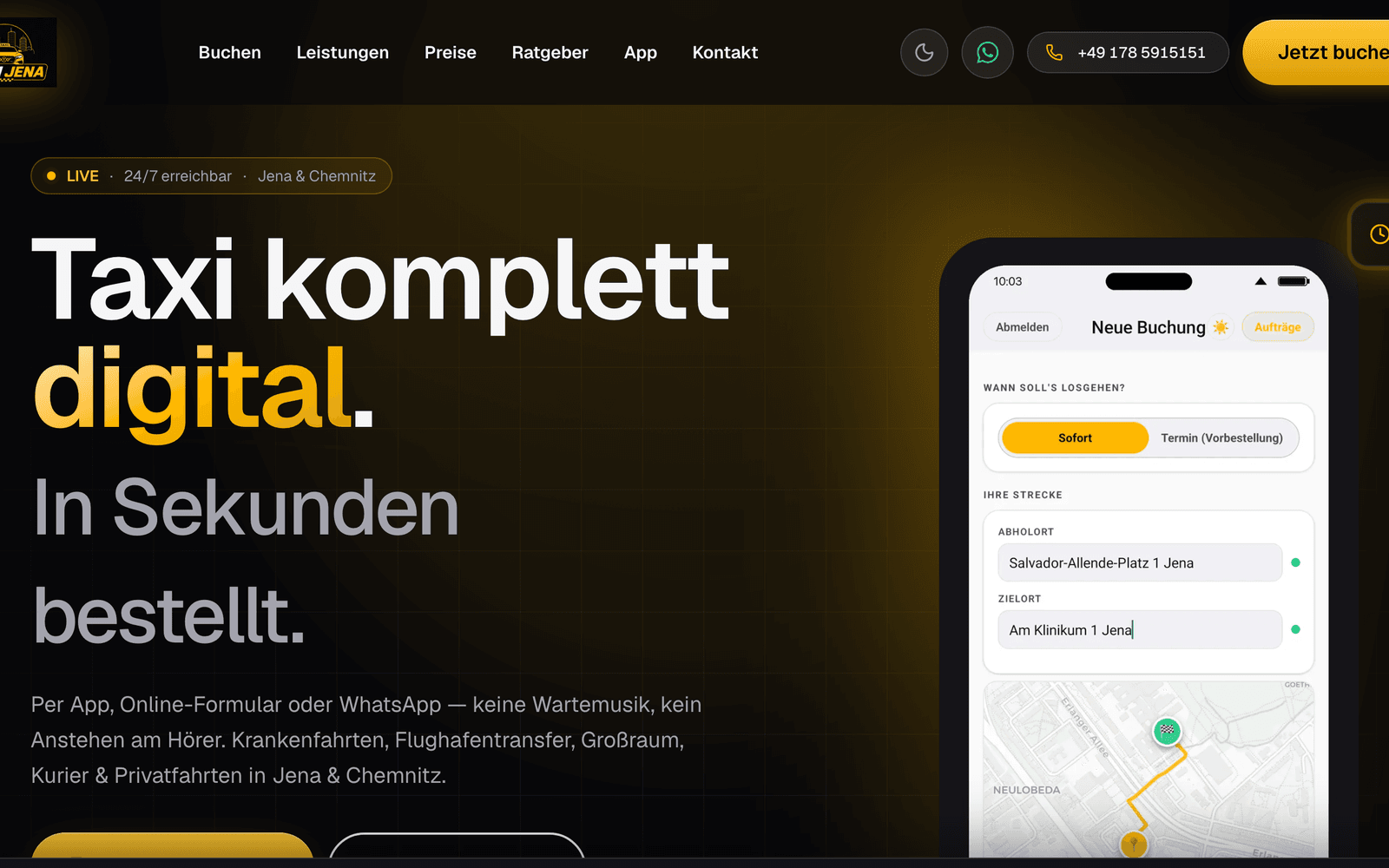 TAXI JENA Screenshot